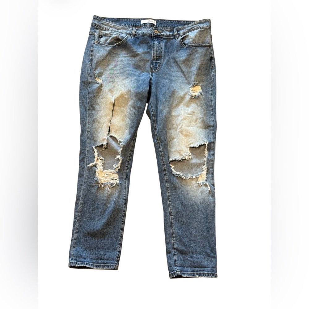 Kancan Distressed Boyfriend Jeans Size 22 Plus Size Ripped Denim